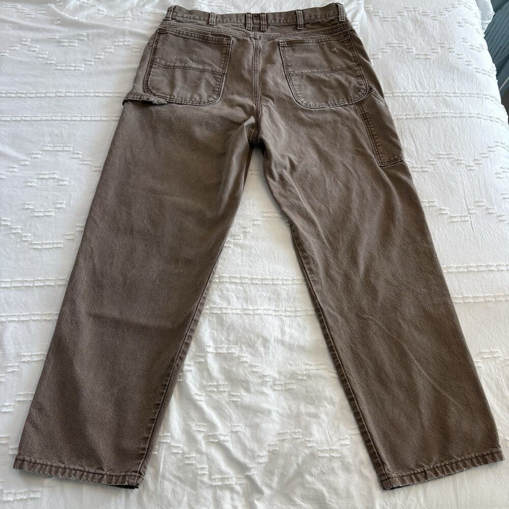 C.E. Schmidt Workwear Carpenter Pants Brown Canvas Utility 34x30 - Picture 9 of 12
